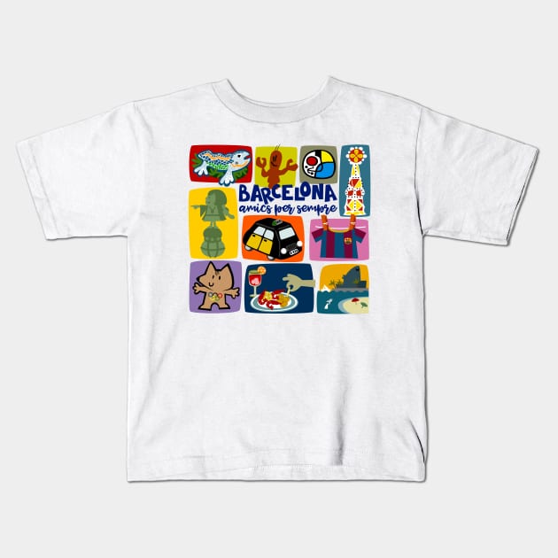 Barcelona Kids T-Shirt by soniapascual